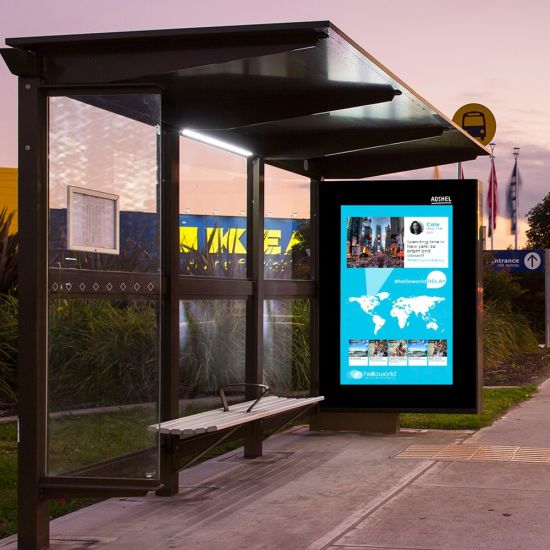 Outdoor-Bus-Shelter-Advertising-Bus-Stop-with-LED-Screen